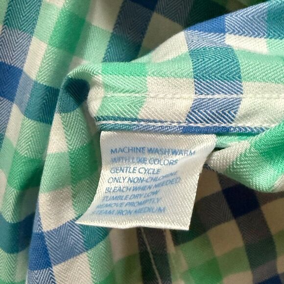 Southern Tide bright gingham checked long sleeve button down shirt L - Picture 9 of 10